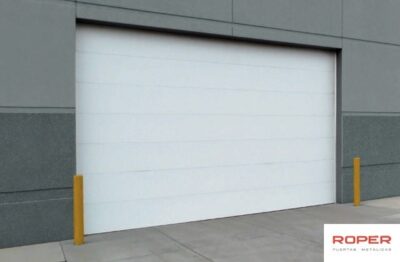 Porton de garaje Americano Insulado 12 X 7 Pies Liso Color Blanco